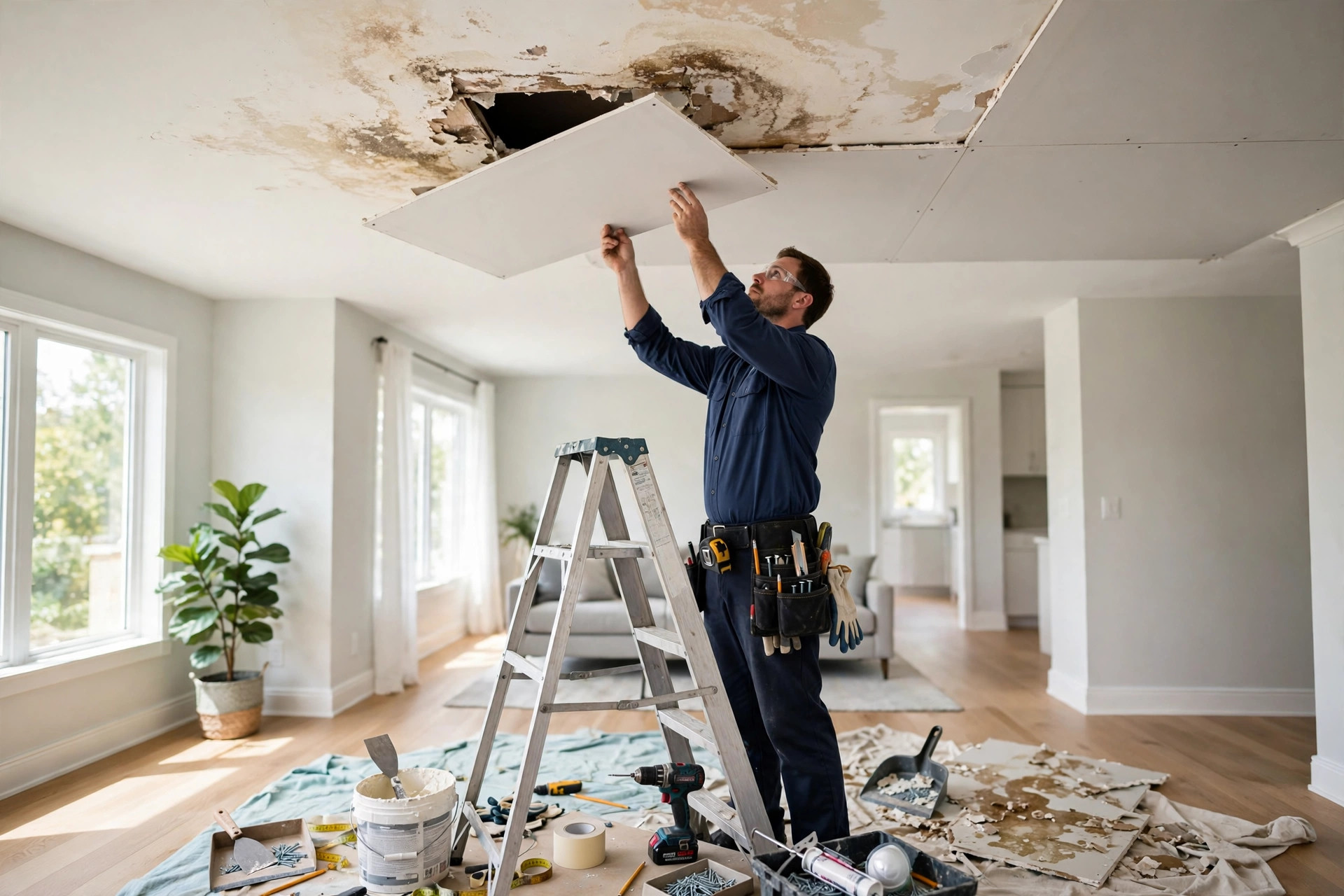 Water-Damaged Drywall Repair — Spring, TX